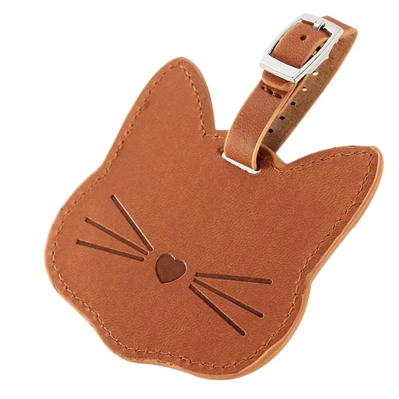Étiquette Bagage Chat Mignon | Forme Ludique et Pratique