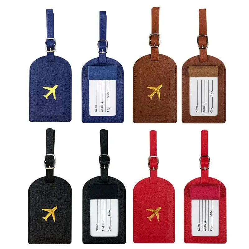 Étiquette Bagage Avion Doré | Identification Rapide Valise
