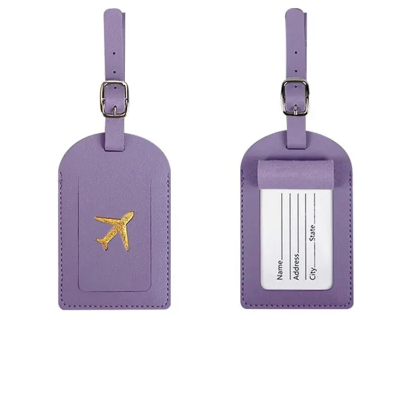 Étiquette Bagage Avion Doré | Identification Rapide Valise
