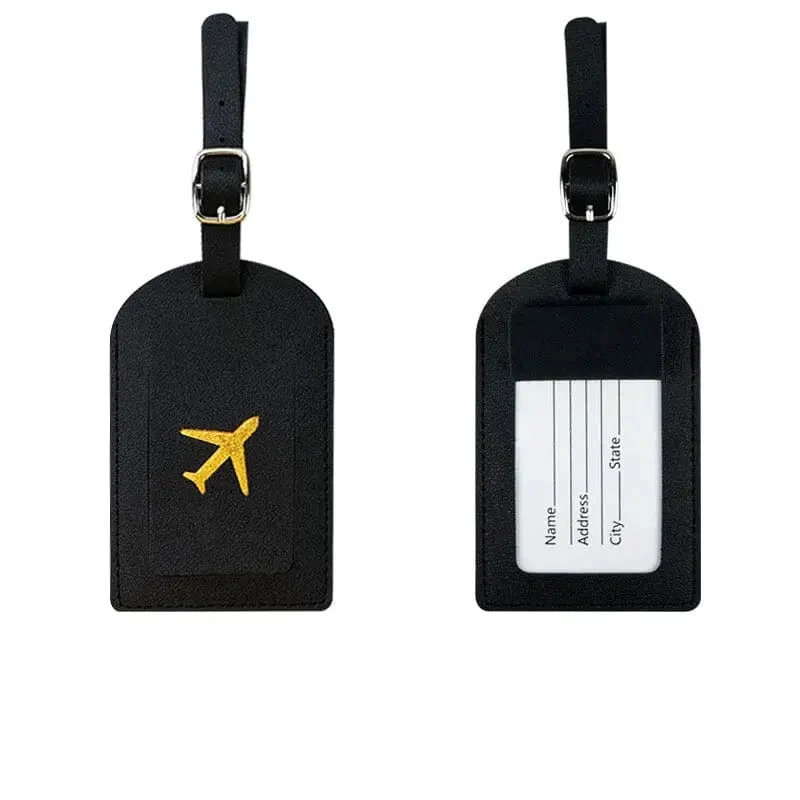 Étiquette Bagage Avion Doré | Identification Rapide Valise