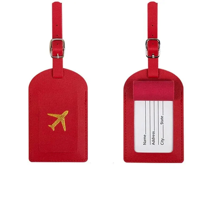 Étiquette Bagage Avion Doré | Identification Rapide Valise