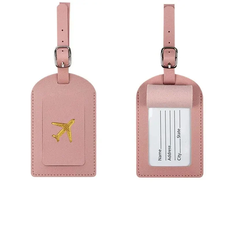 Étiquette Bagage Avion Doré | Identification Rapide Valise