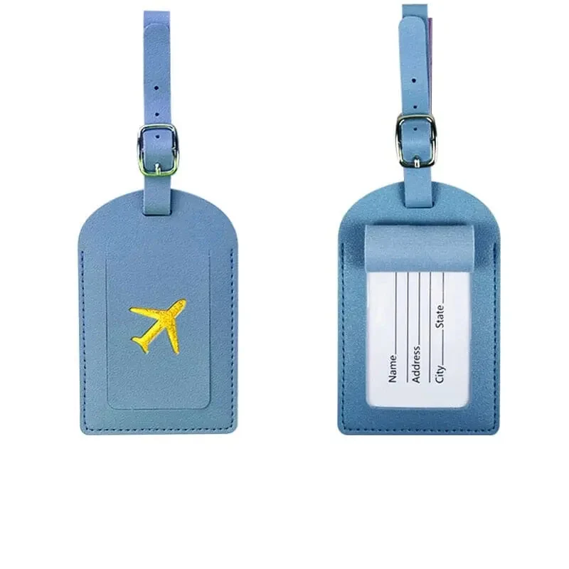 Étiquette Bagage Avion Doré | Identification Rapide Valise