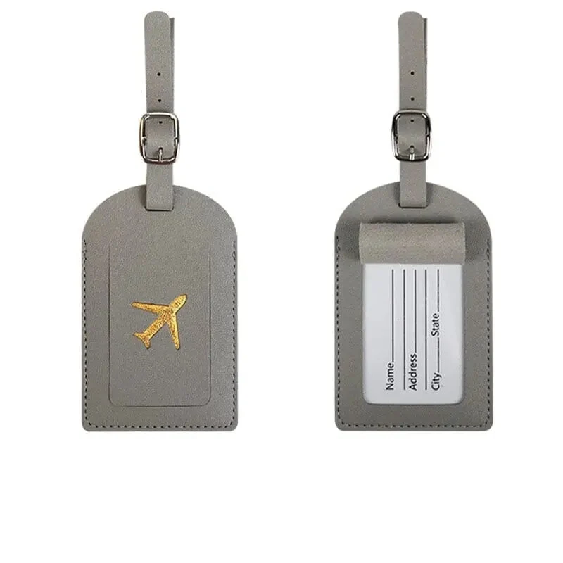 Étiquette Bagage Avion Doré | Identification Rapide Valise