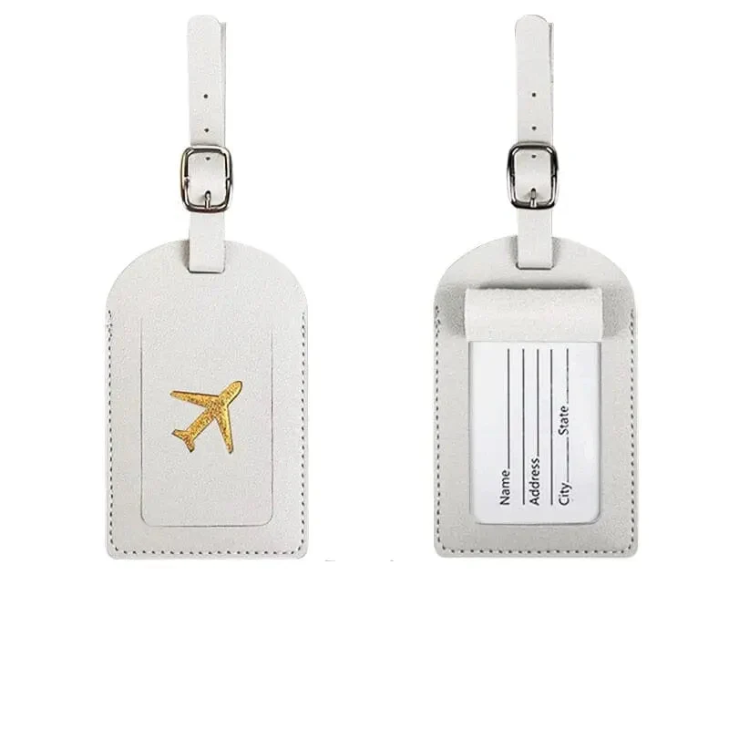 Étiquette Bagage Avion Doré | Identification Rapide Valise