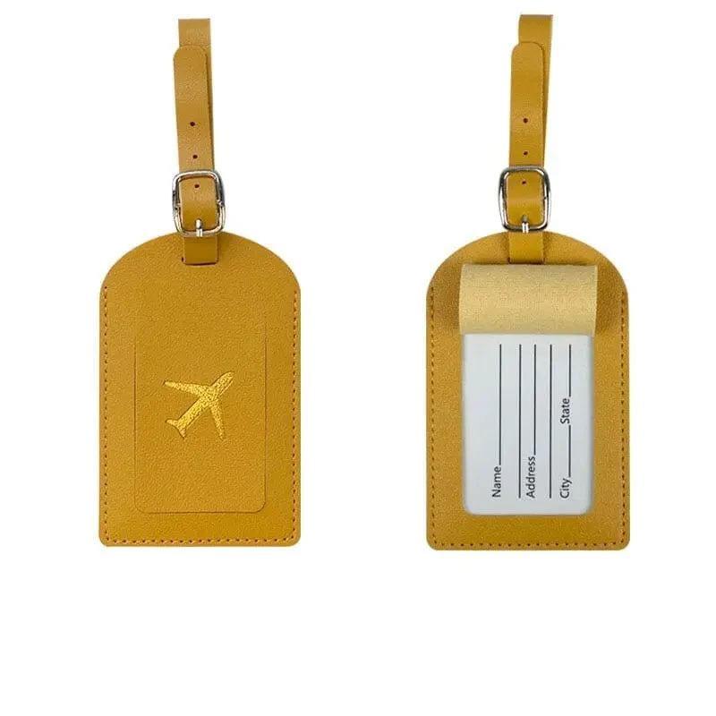 Étiquette Bagage Avion Doré | Identification Rapide Valise