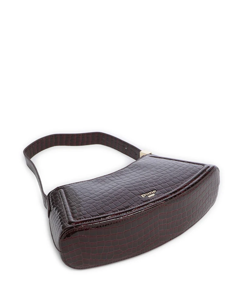 Dune London Dependent Sac porté épaule burgundy croc
