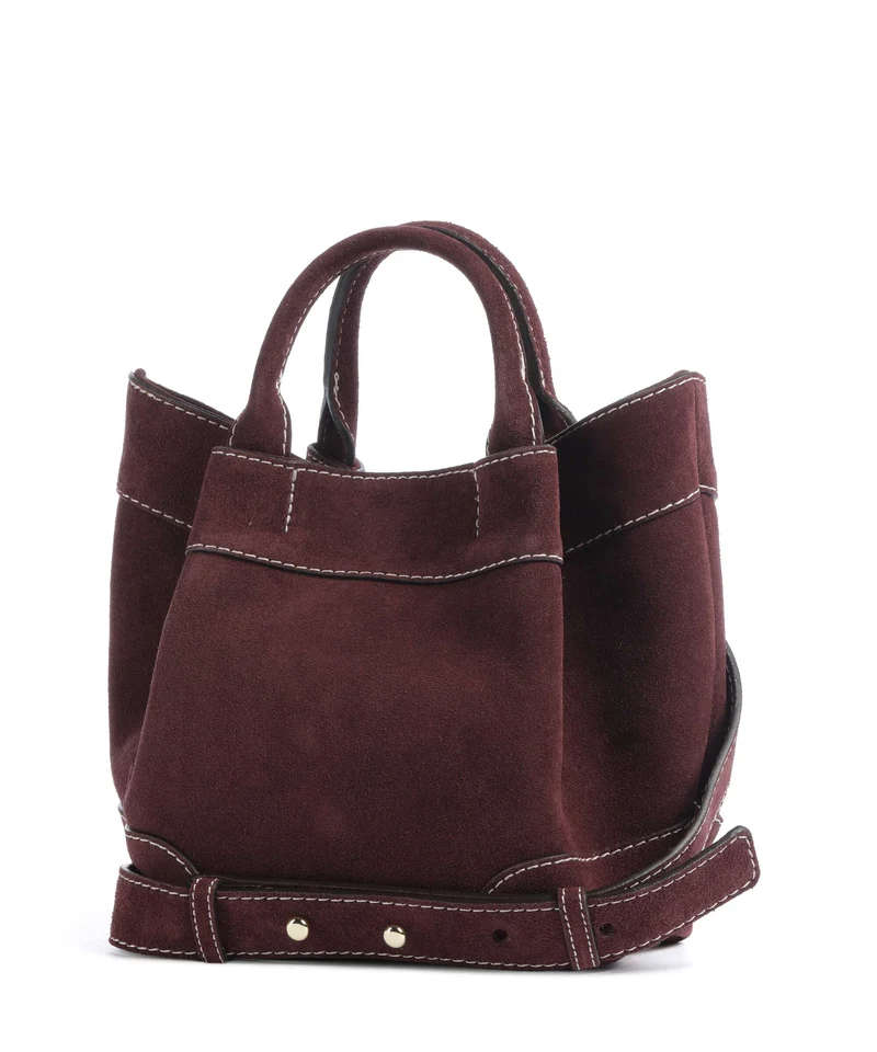 Abro Suede Essential Small Sac à main burgundy