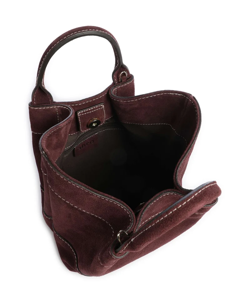 Abro Suede Essential Small Sac à main burgundy