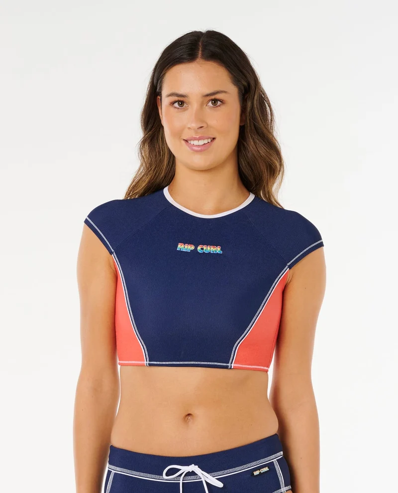 Surf Tide Crop Short Sleeve Rashvest