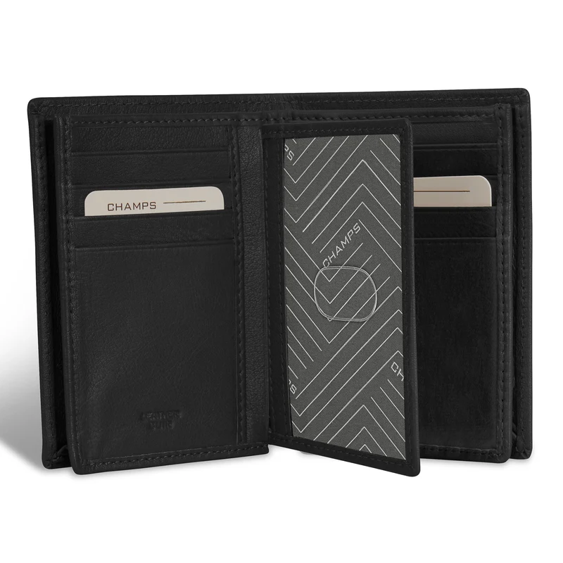Onyx / Leather Vertical Wallet *Drop Ship*