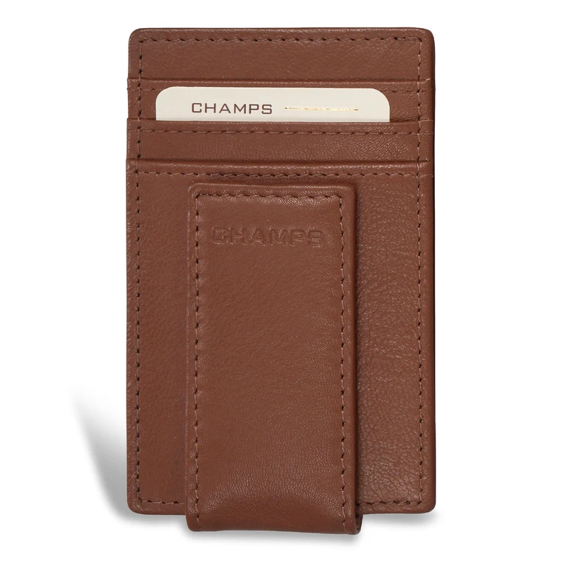 Onyx / Leather Mag Card Case *Drop Ship*