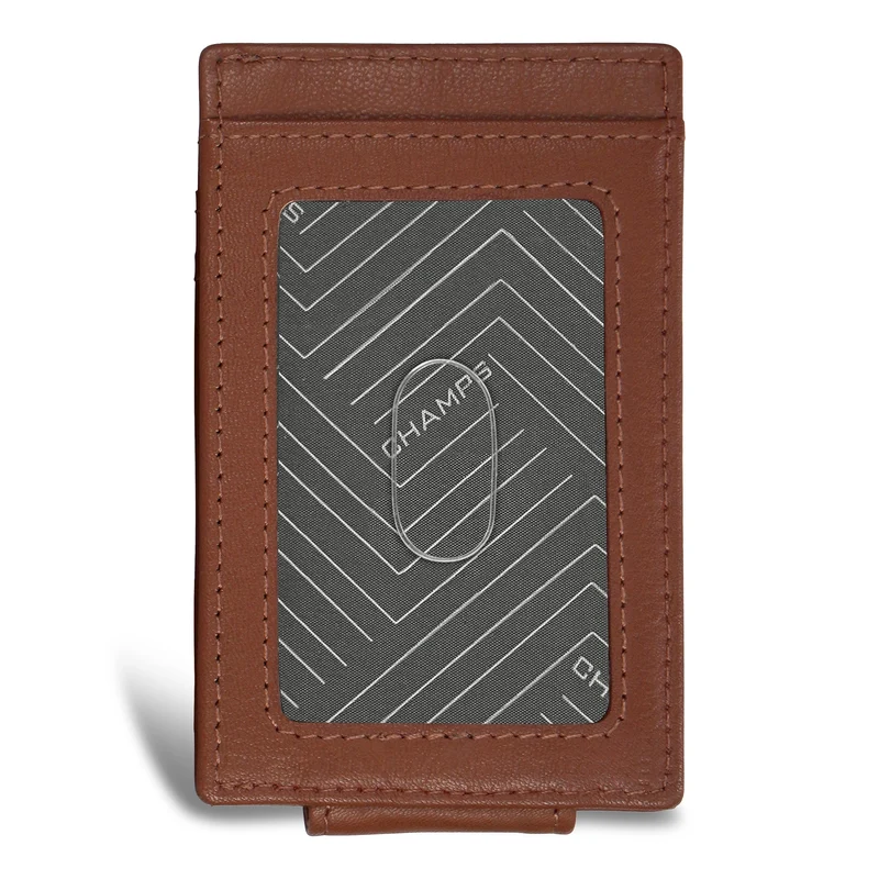 Onyx / Leather Mag Card Case *Drop Ship*