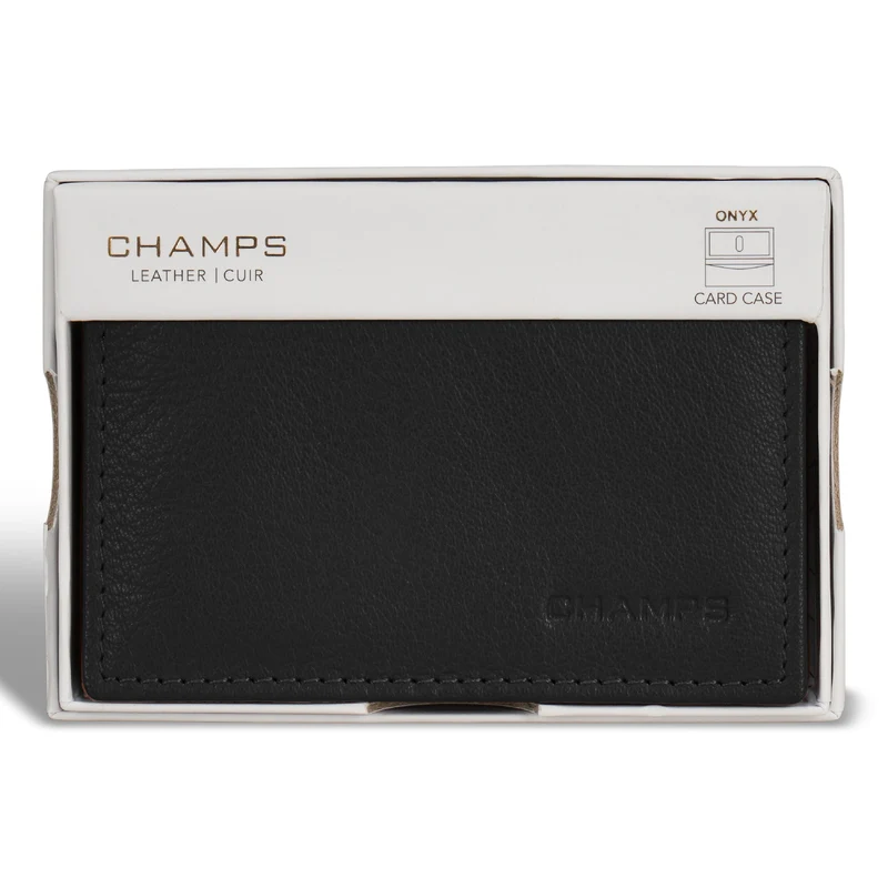 Onyx / Leather Card Case *Drop Ship*