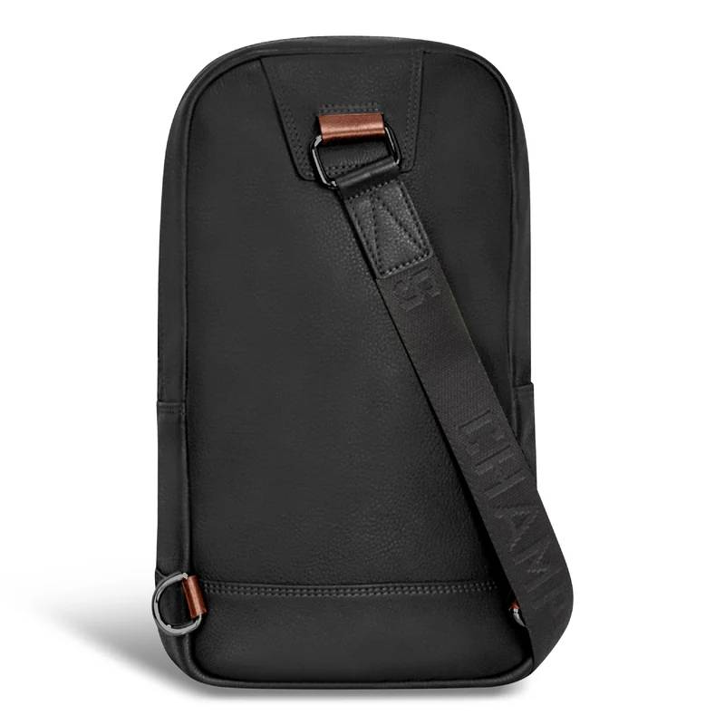 Onyx / Leather Sling Bag *Drop Ship*