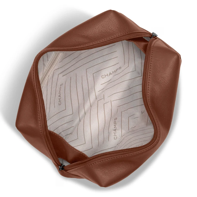 Onyx / Leather Toiletry Bag *Drop Ship*
