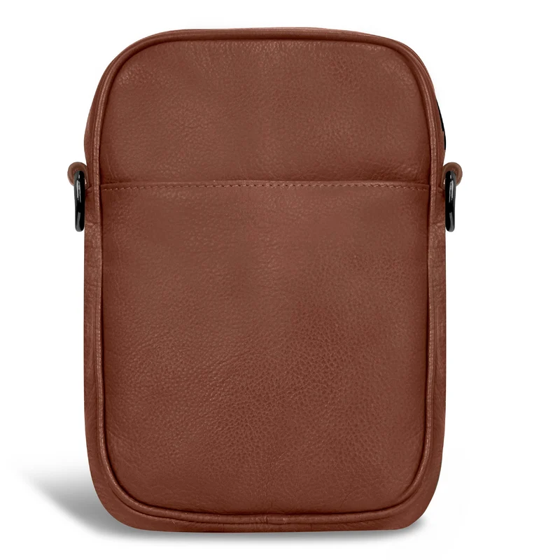 Onyx / Leather Vertical Cross-Body Bag *Drop Ship*