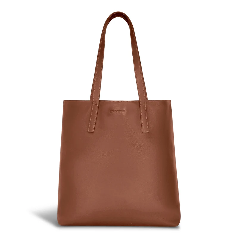 Onyx / Leather Vertical Tote *Drop Ship*