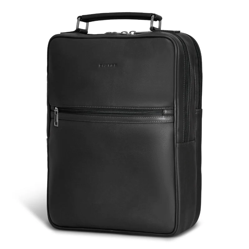 Onyx / Leather Compact Backpack *Drop Ship*
