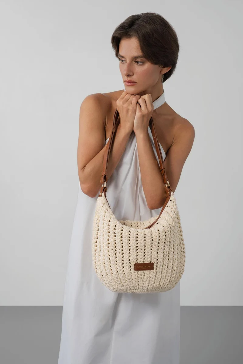 Grand sac seau - Tressé coton