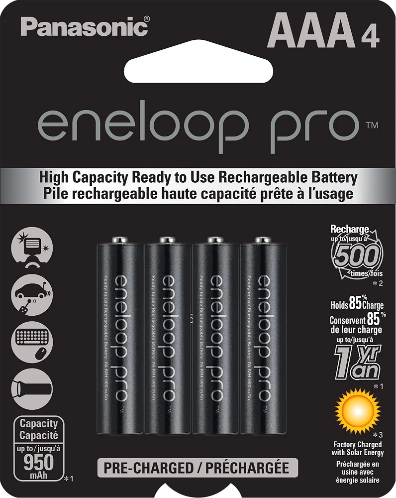Piles Eneloop Pro Rechargeables AAA (Paquet de 4)