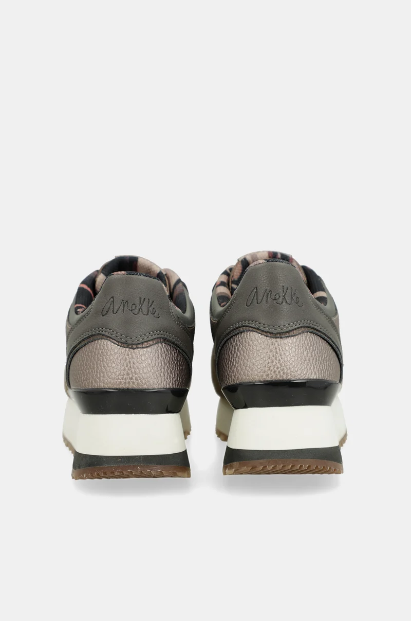 Baskets compensées taupe