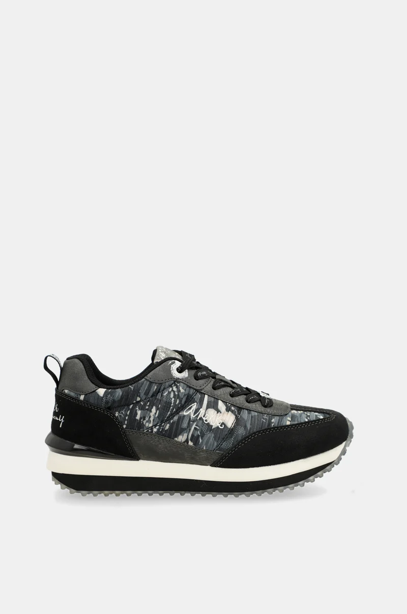 Baskets noir semelle multicolore