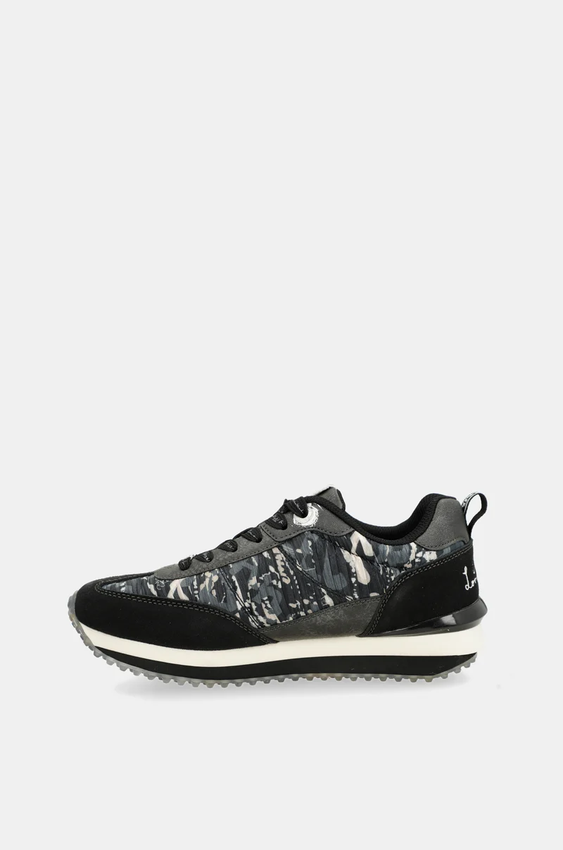Baskets noir semelle multicolore