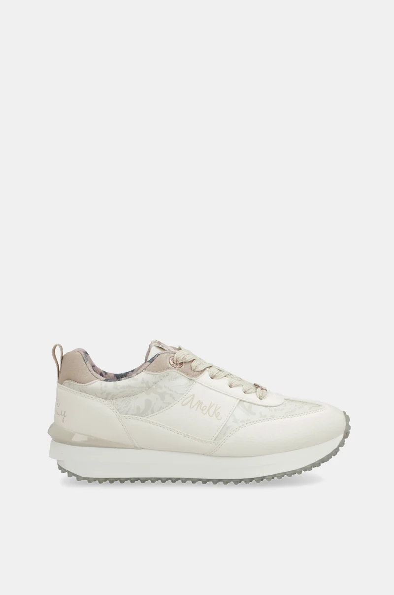 Baskets blanc semelle multicolore