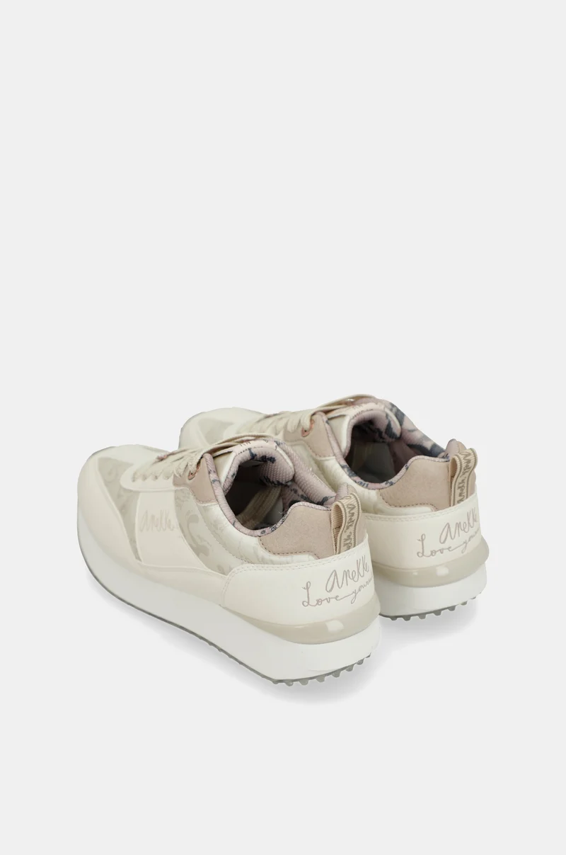 Baskets blanc semelle multicolore