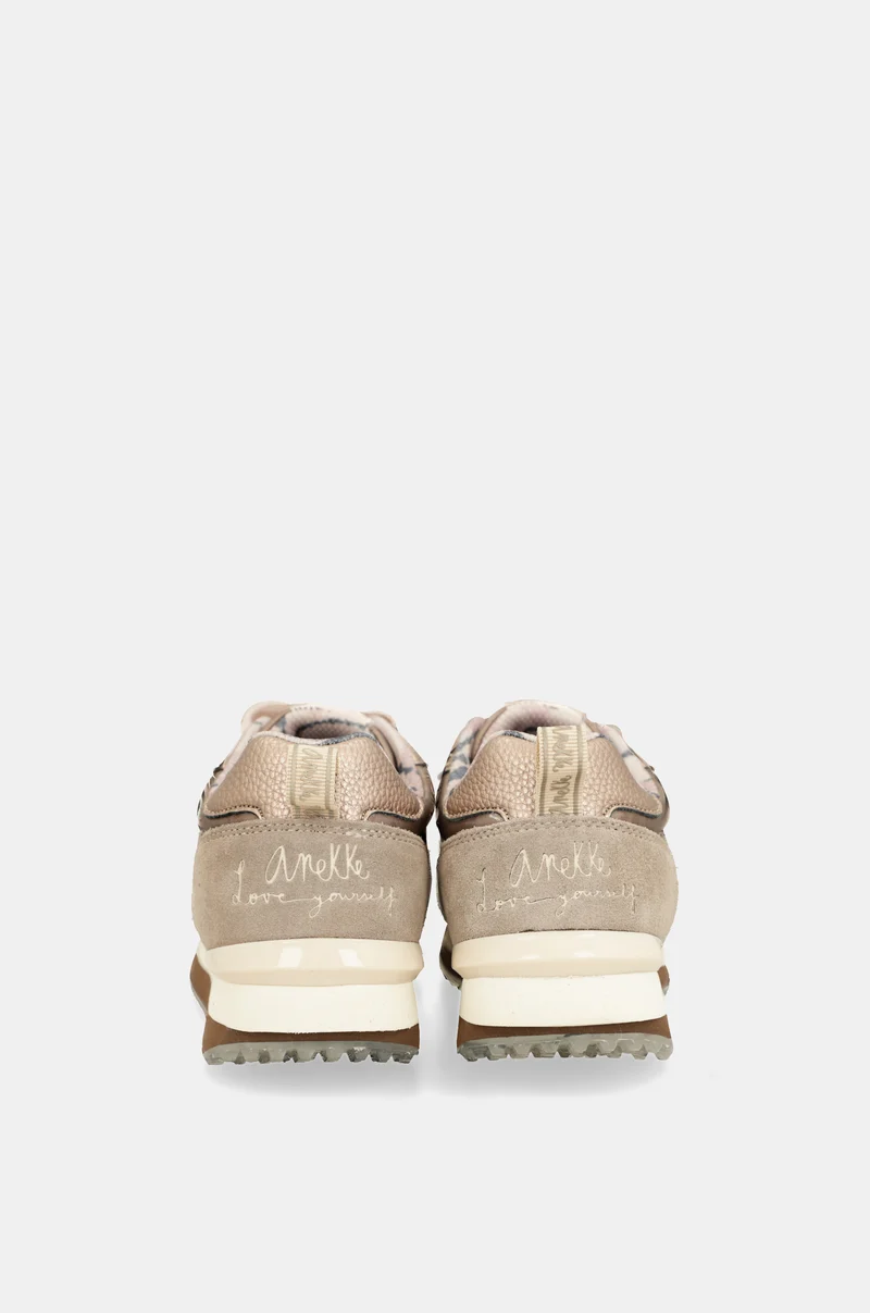 Baskets beige semelle multicolore