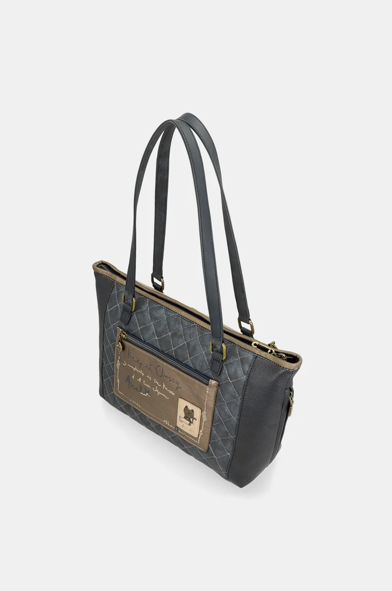 Sac shopper avec bandoulière Studio