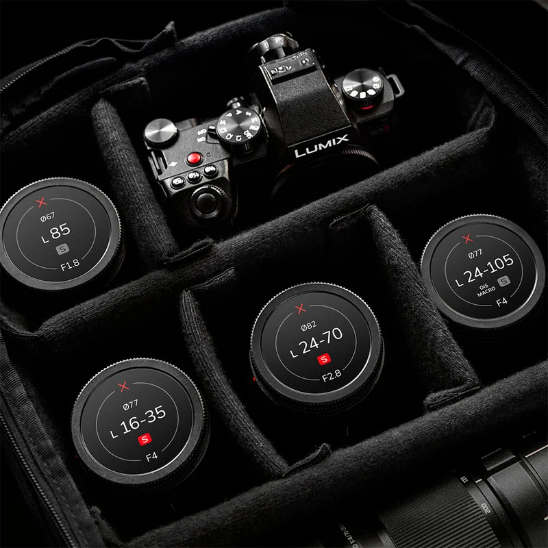 Indicateurs d'objectifs avant/arrière Lumix S