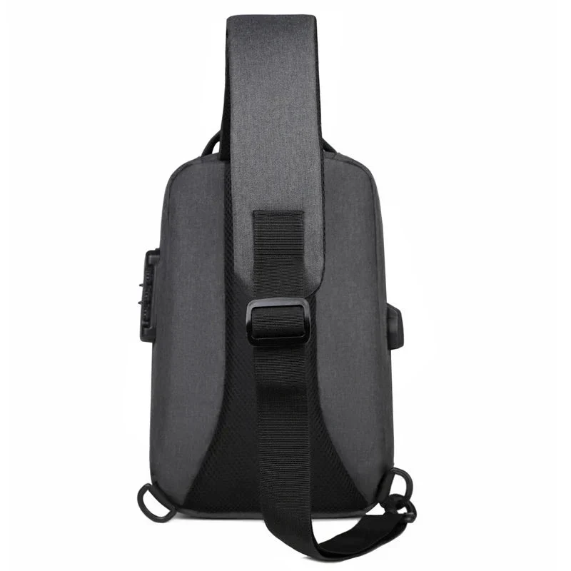 Sac de Poitrine Antivol | Tissu Imperméable et Port Usb