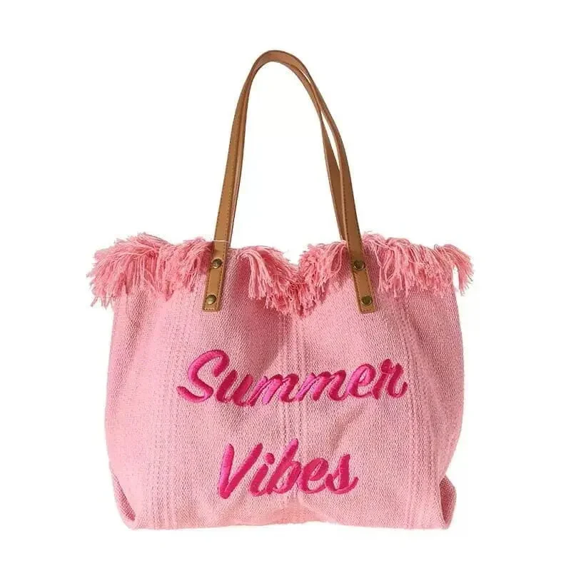 Sac de Plage Femme Canvas | Grand Compartiment Été