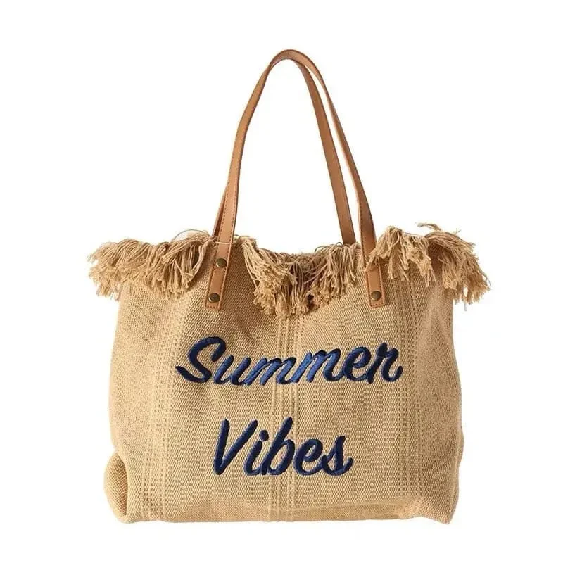 Sac de Plage Femme Canvas | Grand Compartiment Été