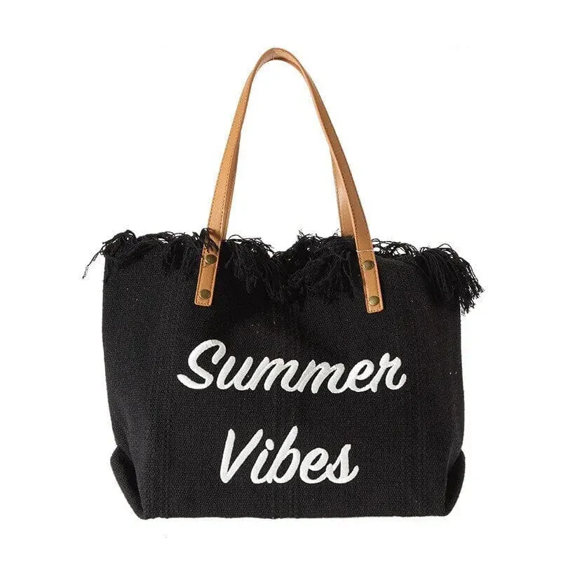 Sac de Plage Femme Canvas | Grand Compartiment Été