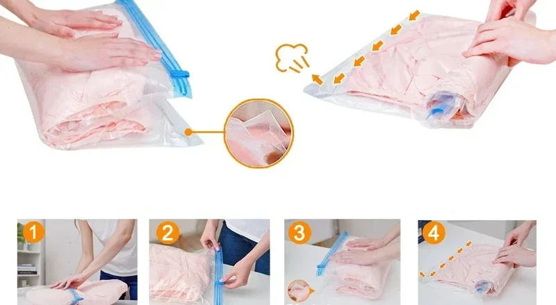 Sac de Compression Voyage | sans Aspirateur, Gain de Place