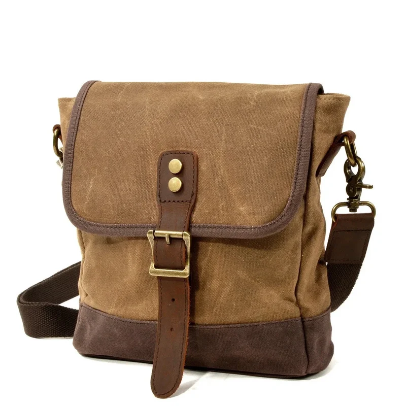 Sac Bandoulière Vintage Homme | Toile Canvas Durable