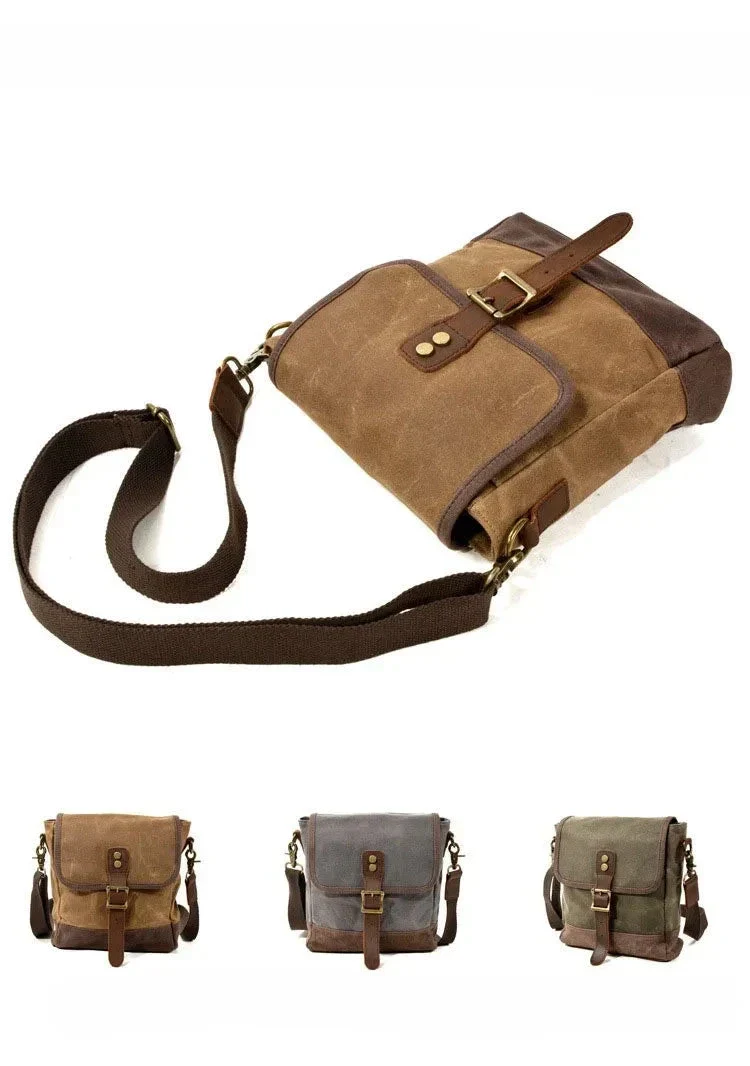 Sac Bandoulière Vintage Homme | Toile Canvas Durable
