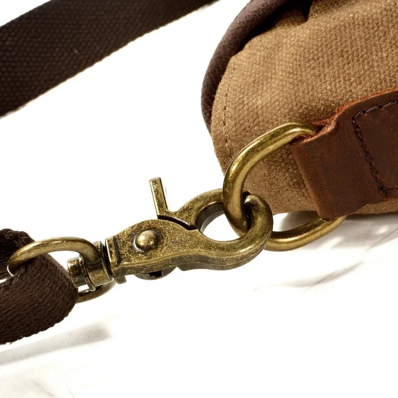 Sac Bandoulière Vintage Homme | Toile Canvas Durable