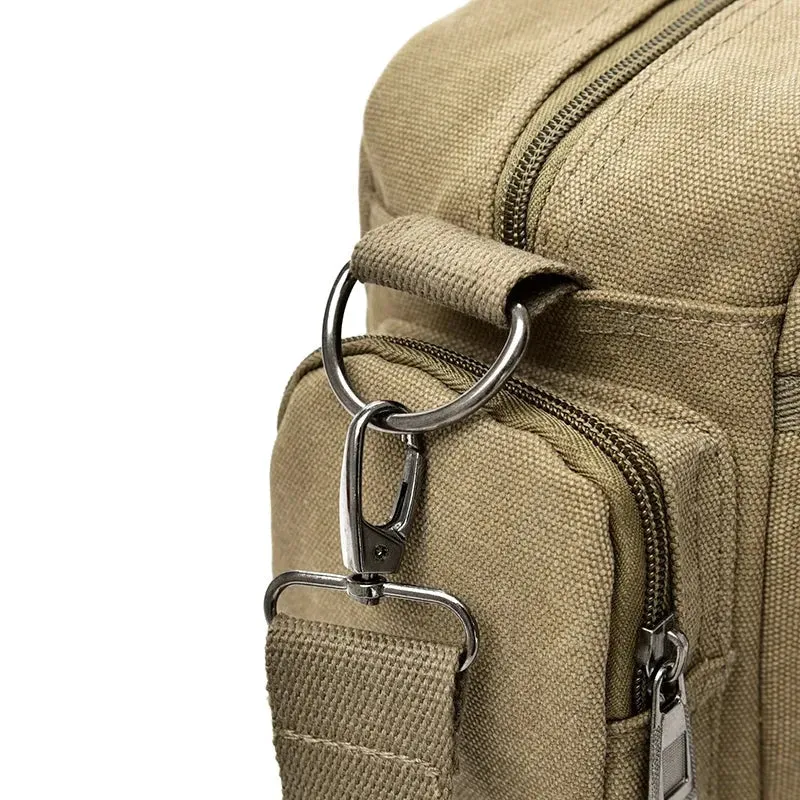 Sac Bandoulière Homme Vintage | Toile Canvas Multi-Compartiments