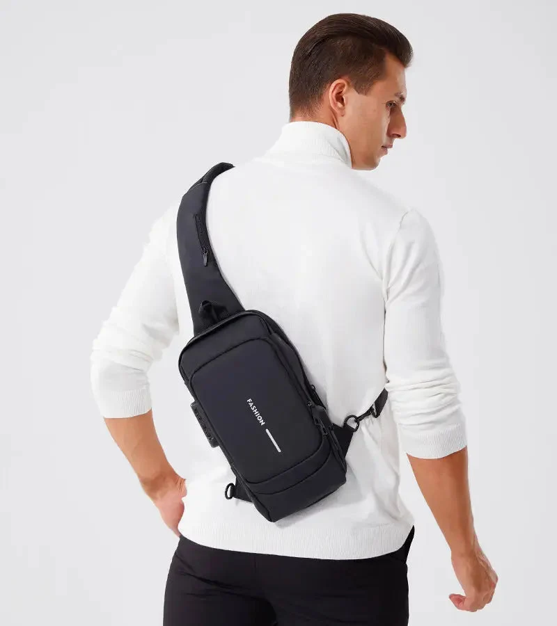 Sac Bandoulière Antivol Sécurisé | Serrure à Code Usb