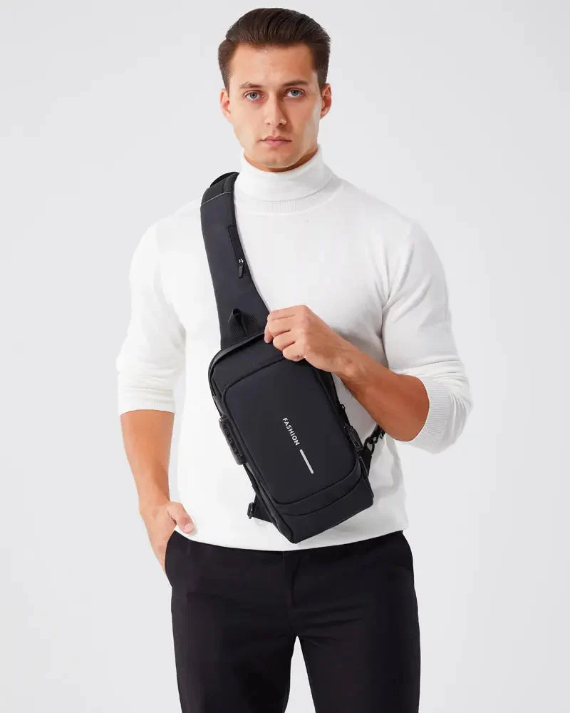 Sac Bandoulière Antivol Sécurisé | Serrure à Code Usb