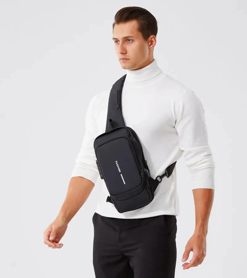 Sac Bandoulière Antivol Sécurisé | Serrure à Code Usb