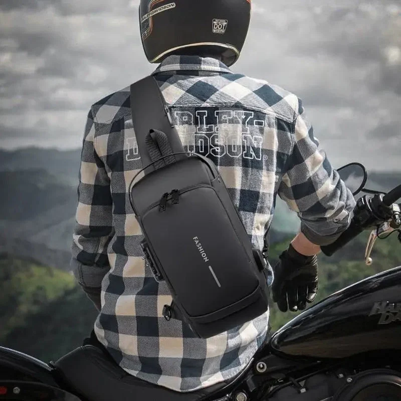 Sac Bandoulière Antivol Sécurisé | Serrure à Code Usb