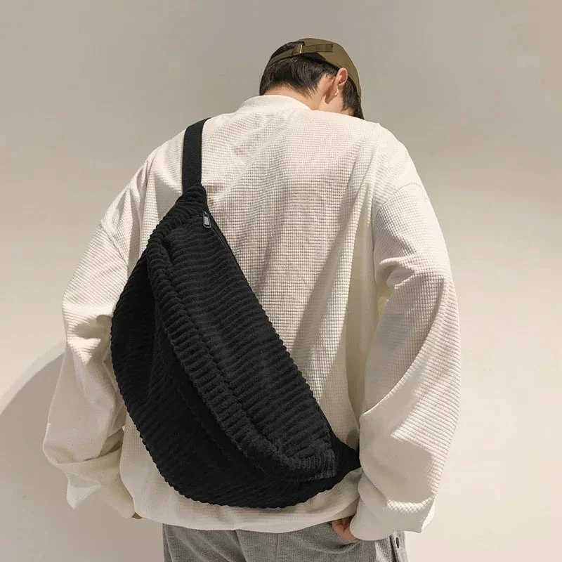 Sac Banane Homme Velours Côtelé | Style Rétro Pratique