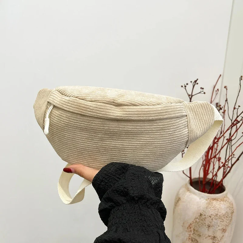 Sac Banane Femme Velours Côtelé | Sangle Ajustable Pratique