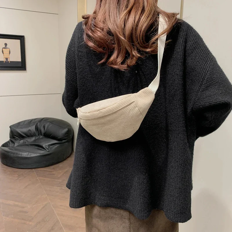 Sac Banane Femme Velours Côtelé | Sangle Ajustable Pratique