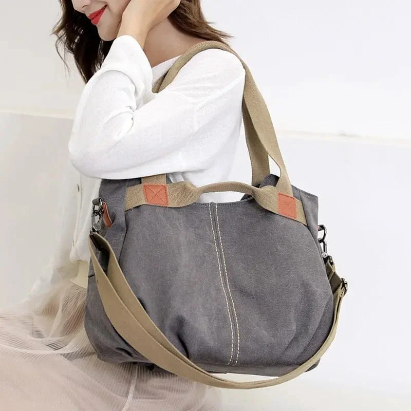 Sac à Main Voyage Vintage | Toile Canvas Pratique